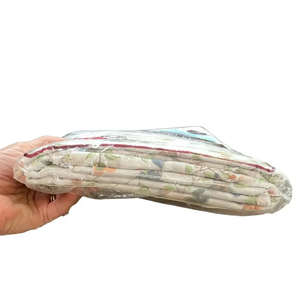 Vintage Cannon Dura Soft Twin Flat Sheet Floral Cottagecore NEW No Iron NOS